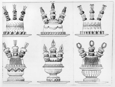1842年出版的Antoine Careme的“The Parisian Cook”食品装饰设计 作者 玛丽·安托万·卡雷姆